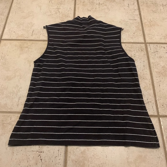Tommy Hilfiger Golf Sleeveless Black and White Striped Size Large - Picture 4 of 5